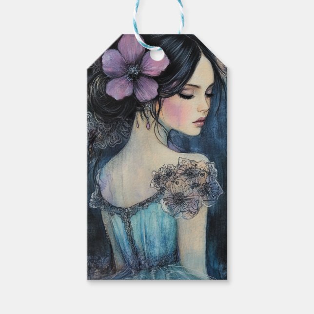 Violet Dreams Watercolor Presentetikett (Framsidan)