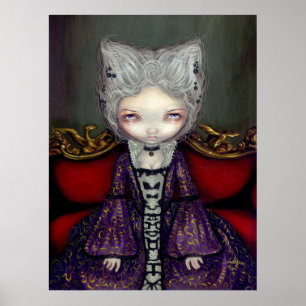 Violet Duchess gothic rococo lowbrow Art Print Poster