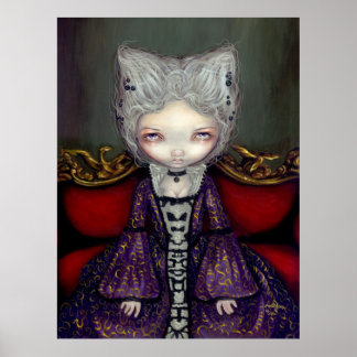 Violet Duchess gothic rococo lowbrow Art Print Poster