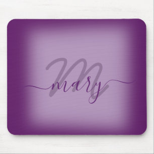Violet Dusty Lila Minimum Namn Monogram Musmatta