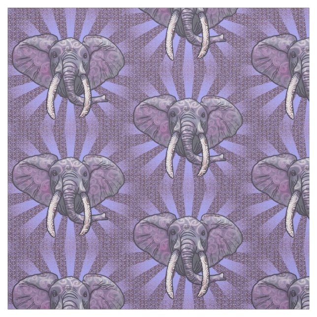Violet Elephant Ansikte Tyg (Prov)