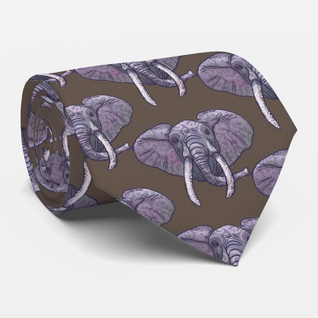 Violet Elephant Tie Slips (Rullad)