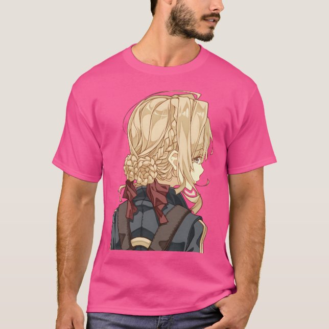 Violet Everträdgårds vackra Anime Design T Shirt (Framsida)