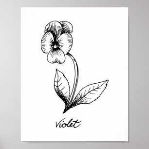 Violet februari Birthday Poster