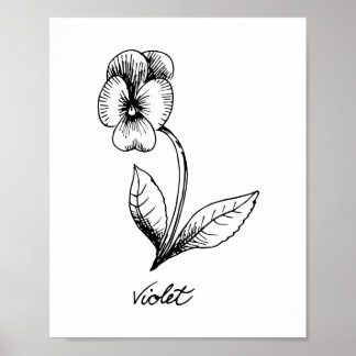 Violet februari Birthday Poster