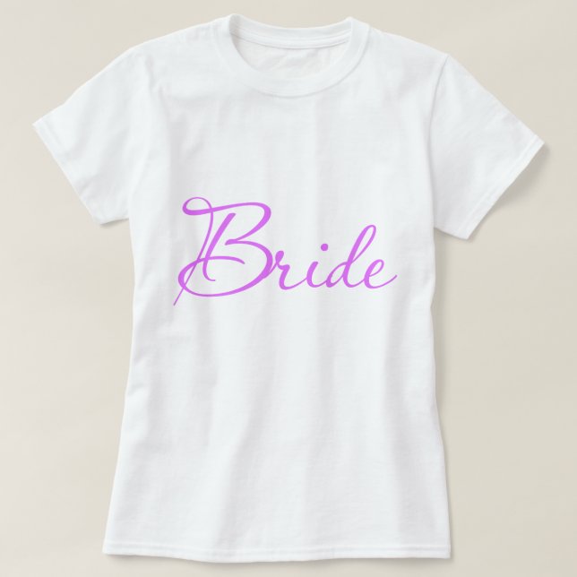 Violet Finare Script Bride | BRUDENS SIDA T-shirt (Design framsida)