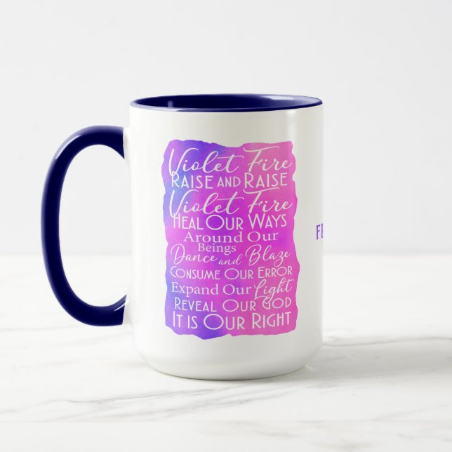 Violet Fire Prayer: inspiration & Positivity Mugg (Vänster)