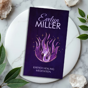 Violet flame - Amethyst Visitkort