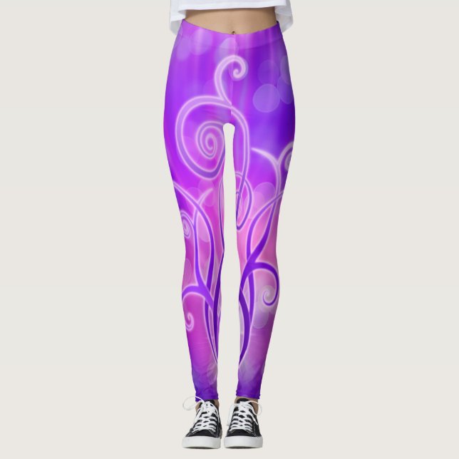 Violet Flame - Grafikdesign Leggings (Framsida)