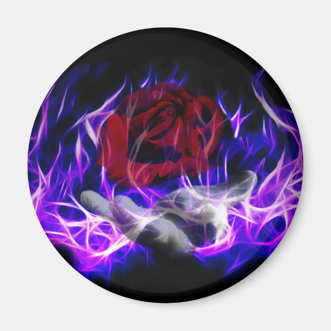 Violet flame ro och Gods hand Magnet (Framsidan)