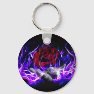 Violet flame ro och Gods hand Nyckelring