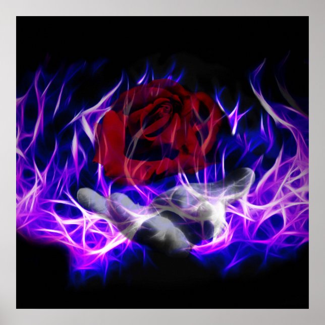 Violet flame ro och Gods hand Poster (Framsidan)