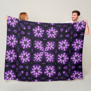 Violet Flame Spirit Mandala Quilt Mönster Fleecefilt