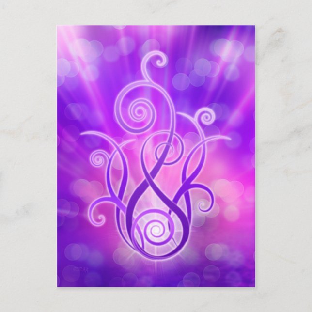 Violet Flame/Violet Fire Vykort (Framsida)