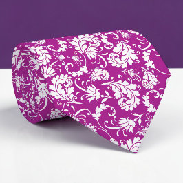 Violet Floral Pattern Custom Necktie Slips