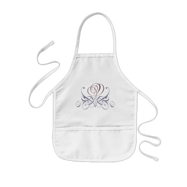 Violet Flourish Ro Designer Bib Barnförkläde (Framsidan)