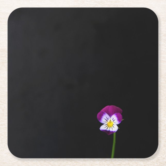 Violet Flower Coercnm Underlägg Papper Kvadrat (Framsidan)