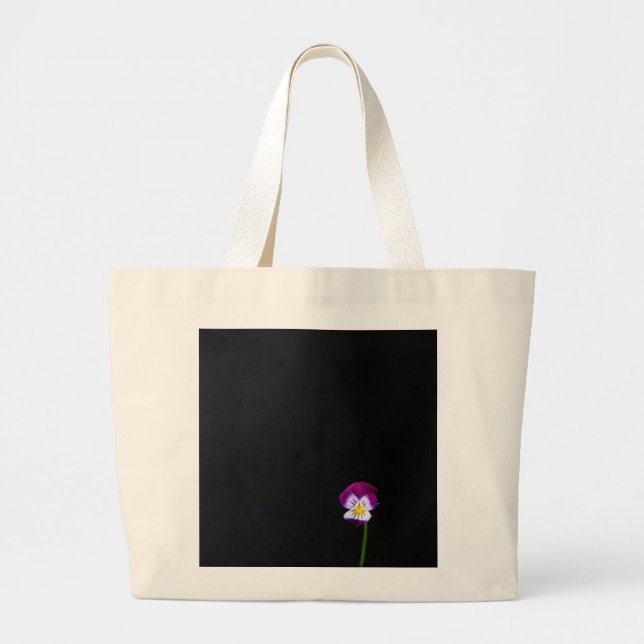 Violet Flower jtcn Large Tote Bag Jumbo Tygkasse (Framsidan)