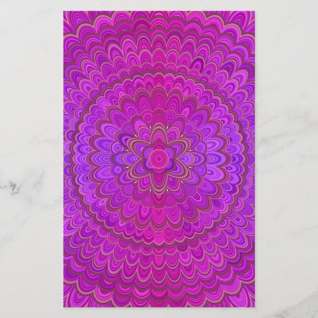 Violet Flower Mandala Flygblad (Framsidan)