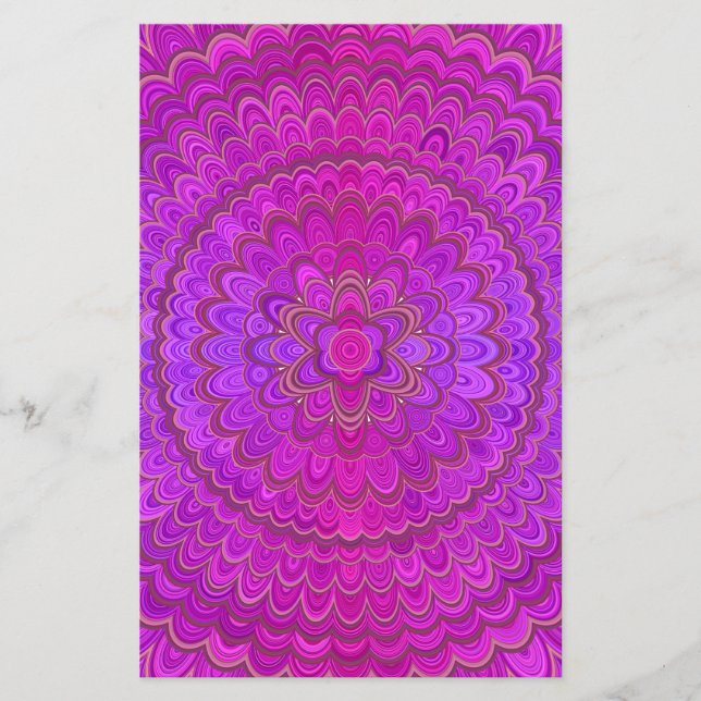Violet Flower Mandala Flygblad (Framsidan)