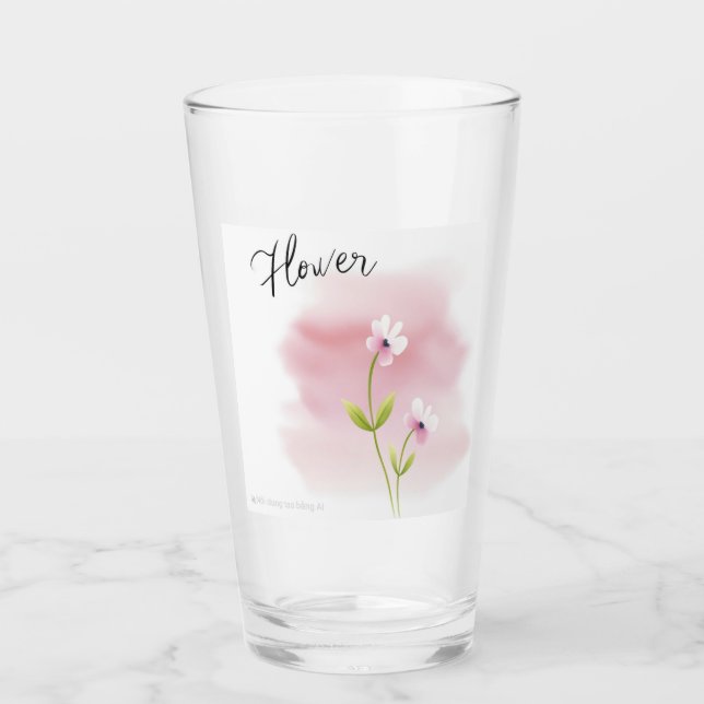 Violet Flower Mugg Glaskopp (Framsida)