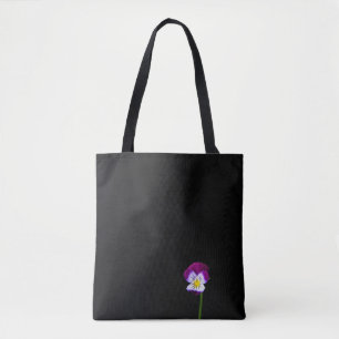 Violet Flower stm Tygkasse