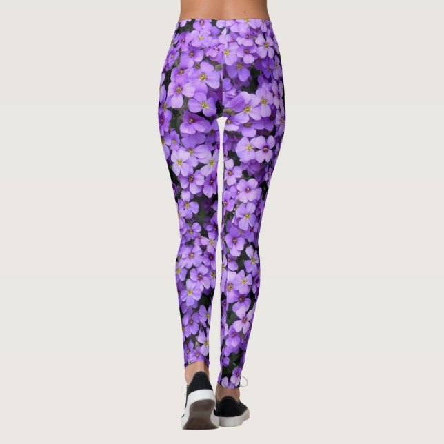 Violet Flowers 3 Leggings (Baksida)