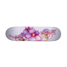 Violet Flowers 72 tum Skateboard Complete Skateboa