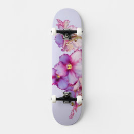 Violet Flowers 72 tum Skateboard Complete Skateboa Bräda 21,5 Cm