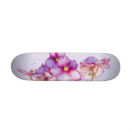 Violet Flowers 72 tum Skateboard Complete Skateboa Bräda 21,5 Cm