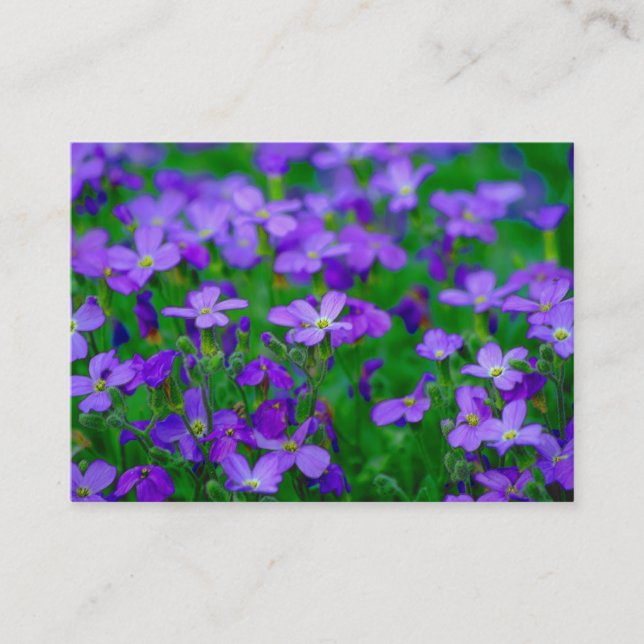 Violet Flowers Affärskort Visitkort (Framsida)