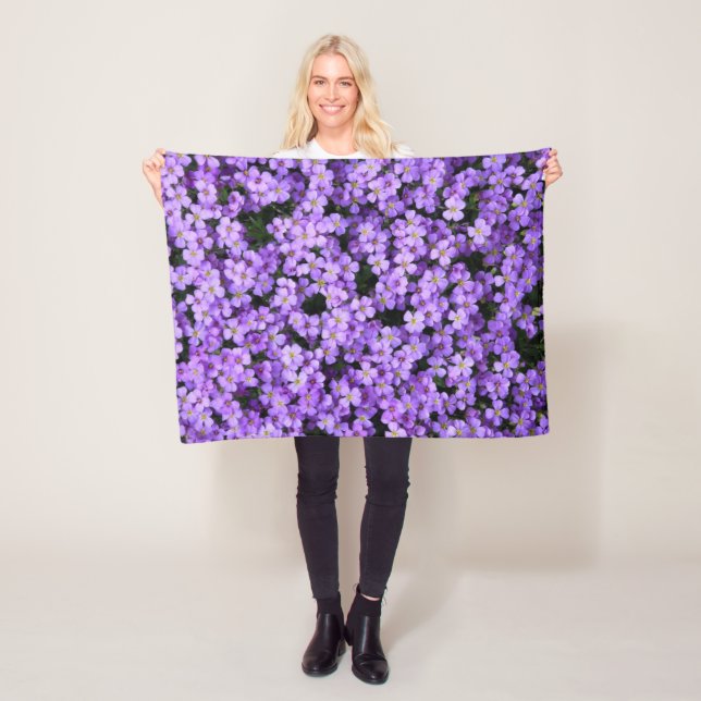 Violet Flowers Baby Fleece Blanket Violets (På plats)