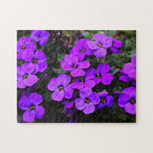 Violet Flowers Jigszle Puzzle Vår Pussel