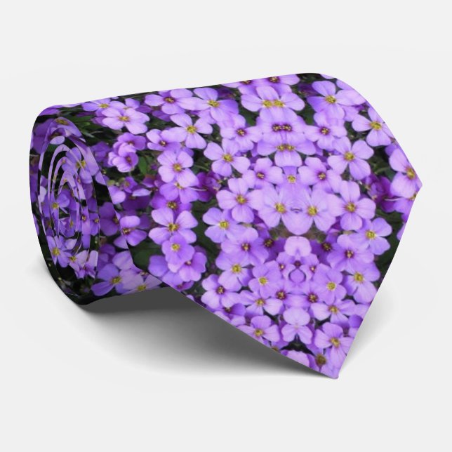 Violet Flowers Neck Tie Violets Slips (Rullad)