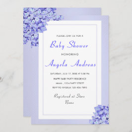 Violet Flowers Violets Pojke Shower-inbjudan