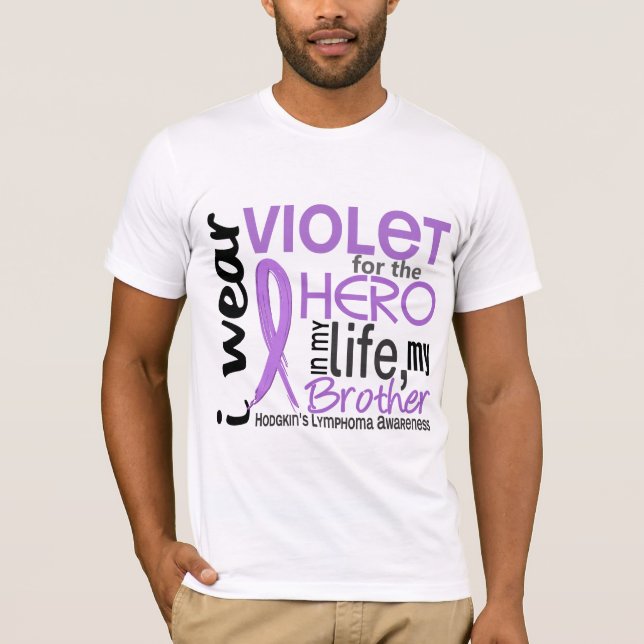 Violet för min broderHodgkins för hjälte 2 Tee Shirt (Framsida)