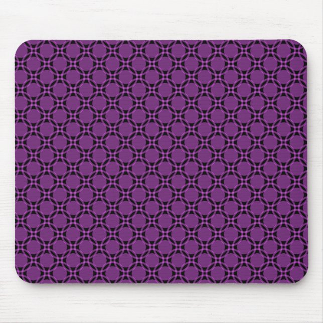 Violet Funky Circles Mousepad Musmatta (Framsidan)
