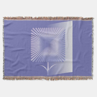 Violet fyrkantig blomma filt