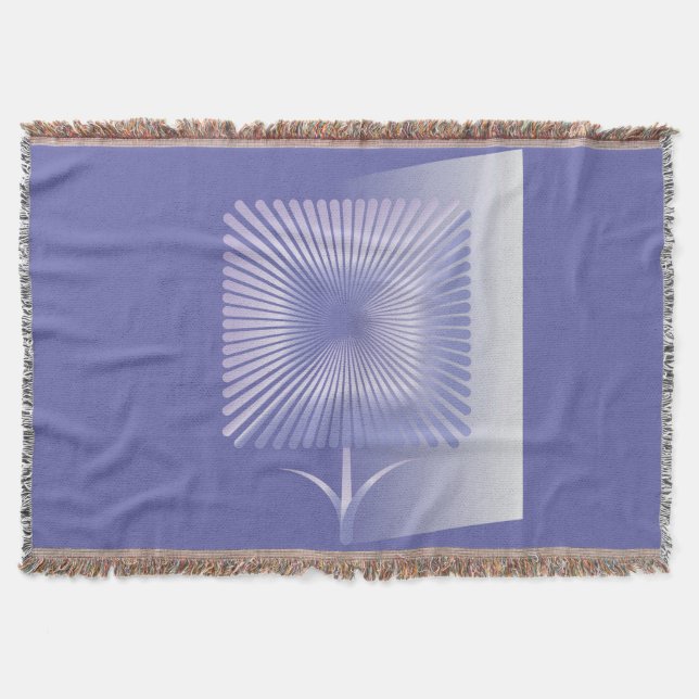Violet fyrkantig blomma filt (Framsidan)