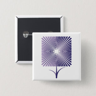 Violet fyrkantig blomma knapp