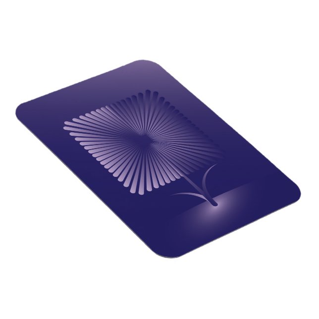 Violet fyrkantig blomma magnet (Högersidan)
