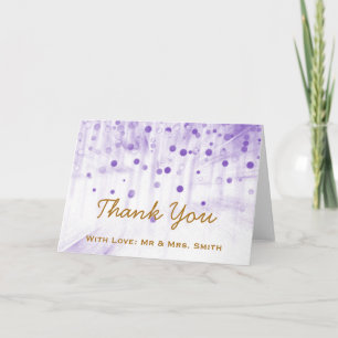 Violet Glitter Confetti Sparkles Dots Tack Kort