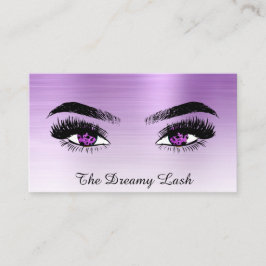 *~* VIOLET Glitter Lash QR Brows Extensions Visitkort