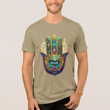 Violet Green Gold Petals Hamsa Turquoise Third Eye