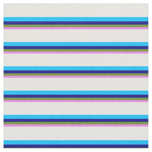 Violet, Grönt, blå, djup Himlar Blue & White-Färga Tyg (Närbild)