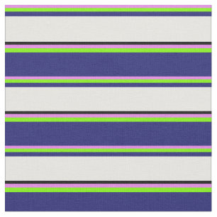 Violet, Grönt, Midnight Blue, White & Black Linjer Tyg