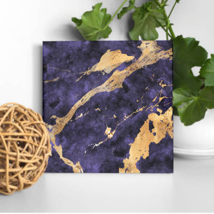 Violet Guld Abstrakt Tile - Elegantens hemadress Kakelplatta