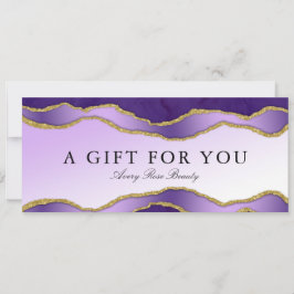 Violet Guld Agate Beauty Salon Gift Certificate