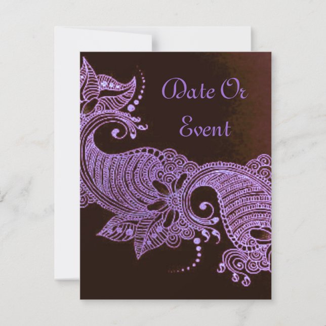 violet henna mehndi blommigt (Framsida)