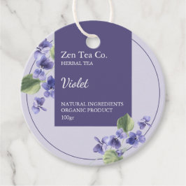Violet Herbal Tea Business Märkre Gåvor Etiketter